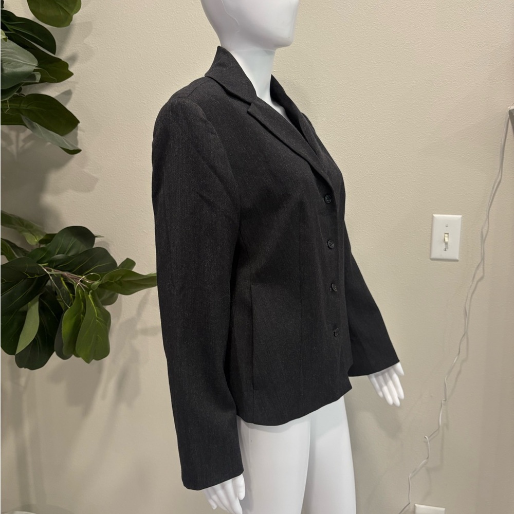 Sisley Made in Italy Wool Stretch Blazer Womens Size 8 Single Breasted 4 Button - Picture 4 of 13